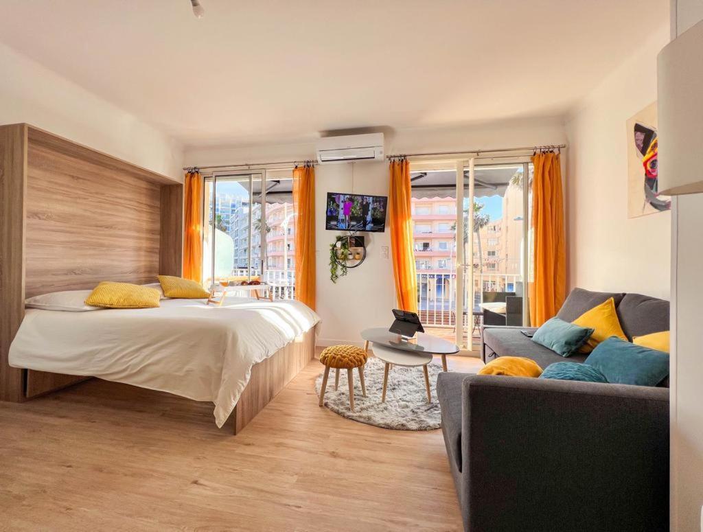 Appartement Vue Mer Parking Prive Place Med Canet-en-Roussillon Exterior foto