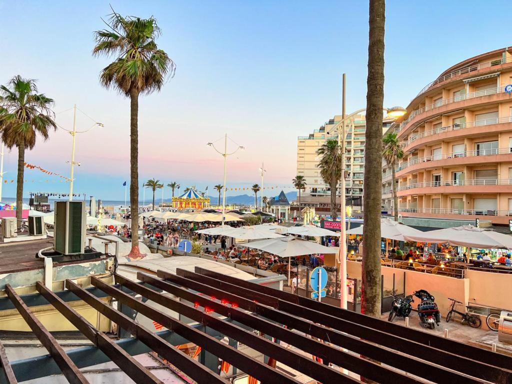 Appartement Vue Mer Parking Prive Place Med Canet-en-Roussillon Exterior foto